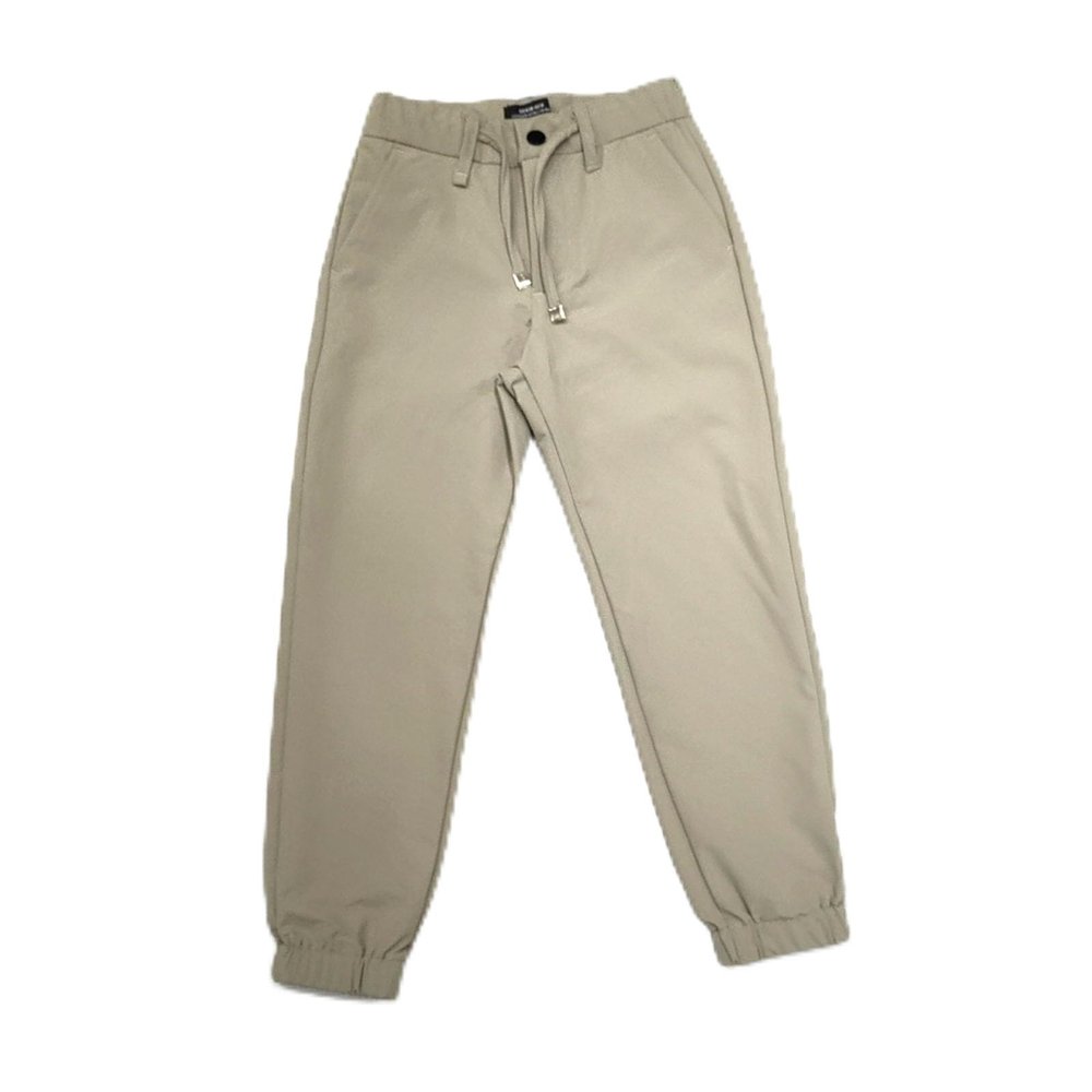Boys' Stretch Pullover Jogging Slim Uniform Pants, Sweatpants, Fleece, Open Bottom with Pockets (US, Age, 14, Khaki)