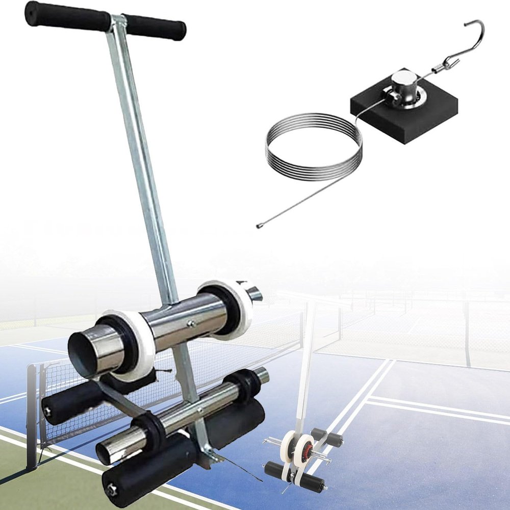 YANDDEA Playing Field Line Striping Machines, with Drawing Circle Kit, Floor Tape Applicator, Picklebal Court Marking Kit for Driveway, Asphalt Or Concrete, Basketball Courts, Road Warning,A