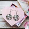 Drop Earrings Geometric Lightweight Dangle Drop Earrings with Cute Funny Grey Cats Pattern Printed Handmade Big Lightweight Geometric Retro Earrings for Women Jewelry Gifts view 3