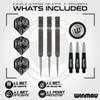 Winmau Darts Callisto 24g 90% Professional Tungsten Steel Tip Darts Set with Dart Flights and Dart Shafts (Stems) view 2