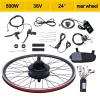 24 Inch Ebike Conversion Kit 36V 500W Rear Wheel E Bike Motor Conversion Hub Electric Bicycle Wheel, 5 Speed Rear Wheel Motor Kit Ebike Cycling Hub Motor with Dual Mode Controller,LCD Display, PAS view 2