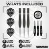 Winmau Darts Callisto 25g 90% Professional Tungsten Steel Tip Darts Set with Dart Flights and Dart Shafts (Stems) view 2