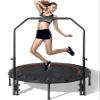 40" Foldable Mini Trampoline for Kids & Adults, Fitness Rebounder with 5-Level Adjustable Foam Handle, Max Load 450 lbs, Indoor/Outdoor Exercise Trampoline for Home Workouts (Red) view 1