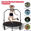 40" Foldable Mini Trampoline for Kids & Adults, Fitness Rebounder with 5-Level Adjustable Foam Handle, Max Load 450 lbs, Indoor/Outdoor Exercise Trampoline for Home Workouts (Red) view 2