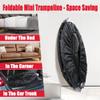 40" Foldable Mini Trampoline for Kids & Adults, Fitness Rebounder with 5-Level Adjustable Foam Handle, Max Load 450 lbs, Indoor/Outdoor Exercise Trampoline for Home Workouts (Red) view 3