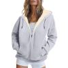 Sales Today Clearance Prime Lightweight Jacket Women Winter Jackets for Women Zipper Casual Hoodie Winter Jacket Jacket (Grey, XXXXL) Placed Recently by Me view 1