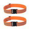 PATIKIL Adjustable Reflective Running Belt 1.9 Inch, 2 Pcs Glow Pt Belt Sash for Cycling Walking Motorcycle Gear, Red-Orange view 1