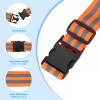 PATIKIL Adjustable Reflective Running Belt 1.9 Inch, 2 Pcs Glow Pt Belt Sash for Cycling Walking Motorcycle Gear, Red-Orange view 3