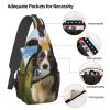 DJUETRUI Sling Bag for Women Men Chest Bag Sling Backpack Mohado Border Collie Dog Crossbody Bag Fanny Pack Daypack for Travel Hiking view 3