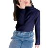 AIMAOMI Little & Big Kids Soft Cotton Long Sleeve Mock Turtleneck Shirts Girls Turtleneck Long Sleeve (Navy, 5-6 Years) view 2