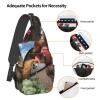 DJUETRUI Sling Bag for Women Men Chest Bag Sling Backpack Farm Chickens Crossbody Bag Fanny Pack Daypack for Travel Hiking view 3