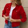 Shopping Long Jackets For Women Winter Coats For Women 2023 Trendy Denim Cotton Jacket With Pockets Denim Jacket Coat (Red, L) Placed Recently By Me view 2