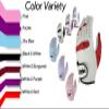 MRX Women Golf Glove Right Handed Golf Gloves Sweat Resistant Soft Cabretta Leather Regular Fit Women Golfer Glove White/Burgundy|XL view 4