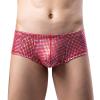 GENEMEN Mens Sequin Underwear Briefs Sexy Panties Nightclub Party Underpants (Red, XL) view 1