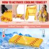 CraftyDream 18 Counts Cooling Towel, Baseball Softball Towel Breathable Chilly Ice Towels, 40"x12" Cooling Towel for Baseball Team Coach Gift Training, Cold Sweat Rag for Sport(Yellow,Softball) view 3
