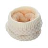 1Pc Winter Warm Brushed Knit Neck Warmer Circle Go Out Wrap Cowl Loop Shawl Outdoor Ski Climbing Scarf For Men Women(White) view 1