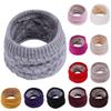 1Pc Winter Warm Brushed Knit Neck Warmer Circle Go Out Wrap Cowl Loop Shawl Outdoor Ski Climbing Scarf For Men Women(White) view 2