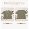 Eytino Womens Plus Size Tops Summer Casual Short Sleeve Waffle Knit Cardigan V Neck Solid Button Up Tops,5X Jungle Green view 4