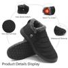 HAJINK Women Boots Warm Lightweight Waterproof Soft Slip-On Casual Black Ankle Winter Snow Shoes(Black,11.5) view 2