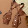 NineFit Basics Unisex Adults Anti-Theft Harness Wallet, Underarm Double Shoulder Bag for Men & Women, Adjustable PU Leather Strap Wallet (Coffee) view 2