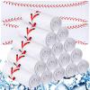 CraftyDream 18 Counts Cooling Towels, Softball Towel Breathable Chilly Ice Towels, 40"x12" Cooling Towel for Baseball Team Coach Gift Training, Cold Sweat Rag for Sport (White, Baseball) view 1
