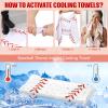 CraftyDream 18 Counts Cooling Towels, Softball Towel Breathable Chilly Ice Towels, 40"x12" Cooling Towel for Baseball Team Coach Gift Training, Cold Sweat Rag for Sport (White, Baseball) view 3