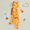 SAYOO Newborn Baby Christmas Snowsuit Animals Fleece Jumpsuit Romper Hooded Winter Snowsuit Clothes One Piece Outwear Coat (Yellow White, 4-5T) view 2