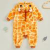 SAYOO Newborn Baby Christmas Snowsuit Animals Fleece Jumpsuit Romper Hooded Winter Snowsuit Clothes One Piece Outwear Coat (Yellow White, 4-5T) view 3