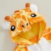 SAYOO Newborn Baby Christmas Snowsuit Animals Fleece Jumpsuit Romper Hooded Winter Snowsuit Clothes One Piece Outwear Coat (Yellow White, 4-5T) view 4
