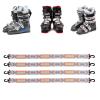 flexman 4Pcs Roller Skate Leash, Nylon Ski Boot Carrier Straps with Carabiner Clip, 73cm Long Ice Skates Shoulder Straps for Boots, Roller Skates, Skating Shoes view 4