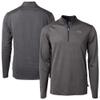 Cutter & Buck Men's Black Baltimore Ravens Virtue Eco Pique Micro Stripe Quarter-Zip Jacket view 1