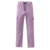 Muscularfit Cargo Pants for Men Big and Tall Elastic Waist Cotton Sweatpants Causal Solid Multi Pockets Joggers Athletic Pant Early Joggers for Men 2024 Purple L view 2