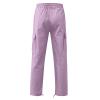 Muscularfit Cargo Pants for Men Big and Tall Elastic Waist Cotton Sweatpants Causal Solid Multi Pockets Joggers Athletic Pant Early Joggers for Men 2024 Purple L view 3