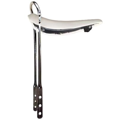 Bike Saddle Seat Banana Bike Seat Long Bike Seat Low Back Sissy Bar Long U Bar Bicycle Seat for Bike Kit Parts Bicycle Seat Replacement (White Long Seat)