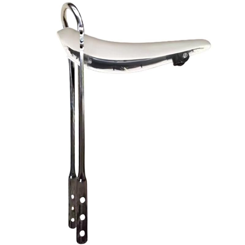 Bike Saddle Seat Banana Bike Seat Long Bike Seat Low Back Sissy Bar Long U Bar Bicycle Seat for Bike Kit Parts Bicycle Seat Replacement (White Long Seat)