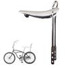 Bike Saddle Seat Banana Bike Seat Long Bike Seat Low Back Sissy Bar Long U Bar Bicycle Seat for Bike Kit Parts Bicycle Seat Replacement (White Long Seat) view 2