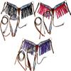 EQUIEMPRESS Horse Western One Ear Leather Hand Tooled Headstall and Breast Collar Set with Reins. /Size-Full,Cob A-018 (Pink, Cob) view 1