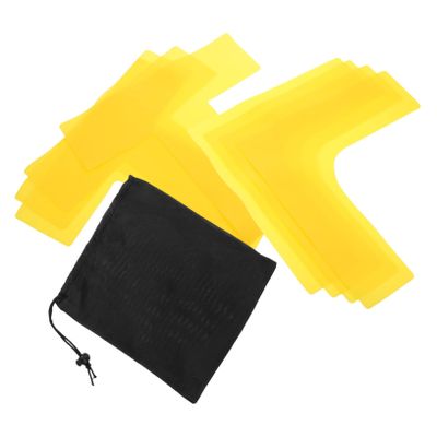 Happyyami 12pcs Portable Pickleball Court Marking Kit Install Set for Accurate Outdoor Court Layout Includes Shaped Markers Wind Resistant for Tennis and Basketball