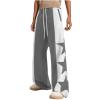 NATHGAM Women's Y2k Baggy Sweatpants High Waisted Star Print Hip Hop Streetwear Loose Trendy Drawstring Wide Leg Track Pants view 1