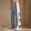 NATHGAM Women's Y2k Baggy Sweatpants High Waisted Star Print Hip Hop Streetwear Loose Trendy Drawstring Wide Leg Track Pants view 2