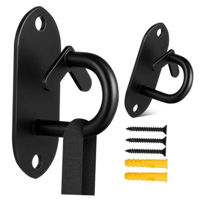 FOMIYES 2pcs Resistance Band Wall Mount Anchors Durable Fitness Band Holders for Home Gym Easy Installation Exercise Accessories Secure Resistance Hangers for Strength Training