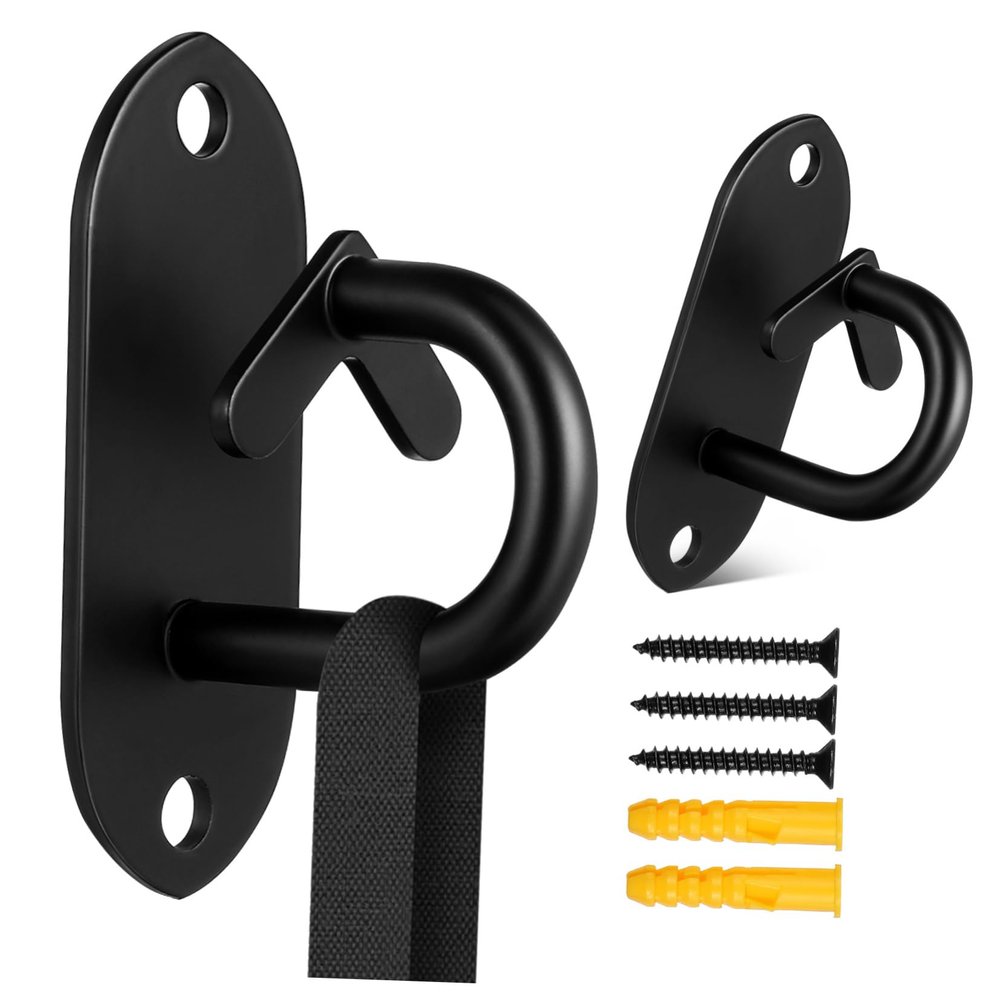 FOMIYES 2pcs Resistance Band Wall Mount Anchors Durable Fitness Band Holders for Home Gym Easy Installation Exercise Accessories Secure Resistance Hangers for Strength Training