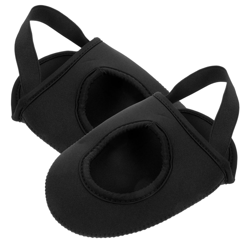 BCOATH Winter Shoe Covers for Cycling Windproof Warm Half Shoe Protectors Non-Slip Riding Overshoes for Mountain Bike Black