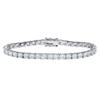 Palm Beach Jewelry 14.80 TCW Princess Cut Cubic Zirconia Silvertone Tennis Bracelet 7-inch view 1