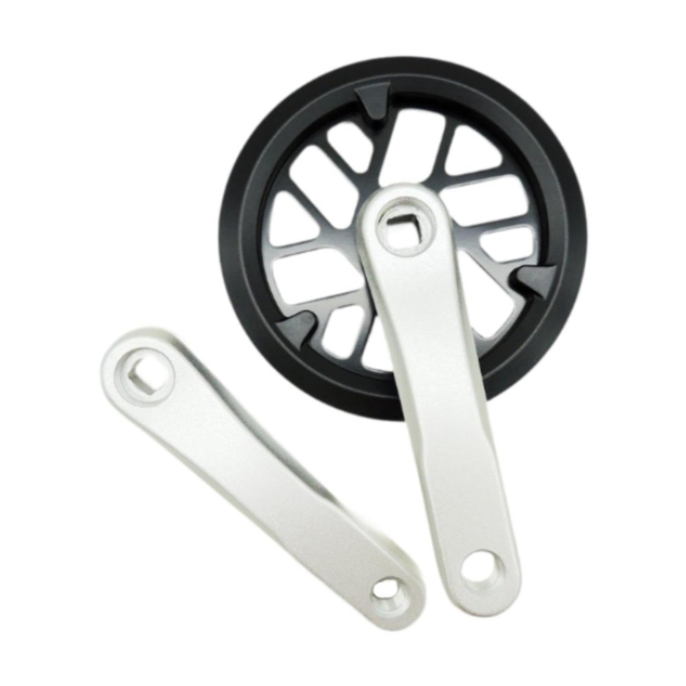 Zxpjkyu Kids Bike Crankset Crank Set 32T Bike Crank Arm Set Bike Square Taper Crankset for Riding, 12.7 cm