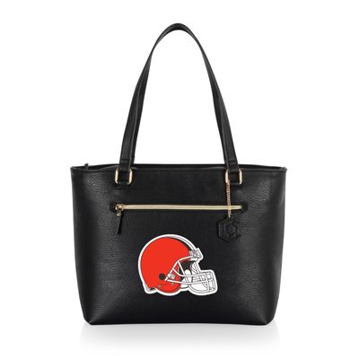 PICNIC TIME NFL Cleveland Browns Uptown Cooler Tote Bag, Insulated Purse Lunch Bag, Stylish Beach Bag Soft Cooler, (Black)
