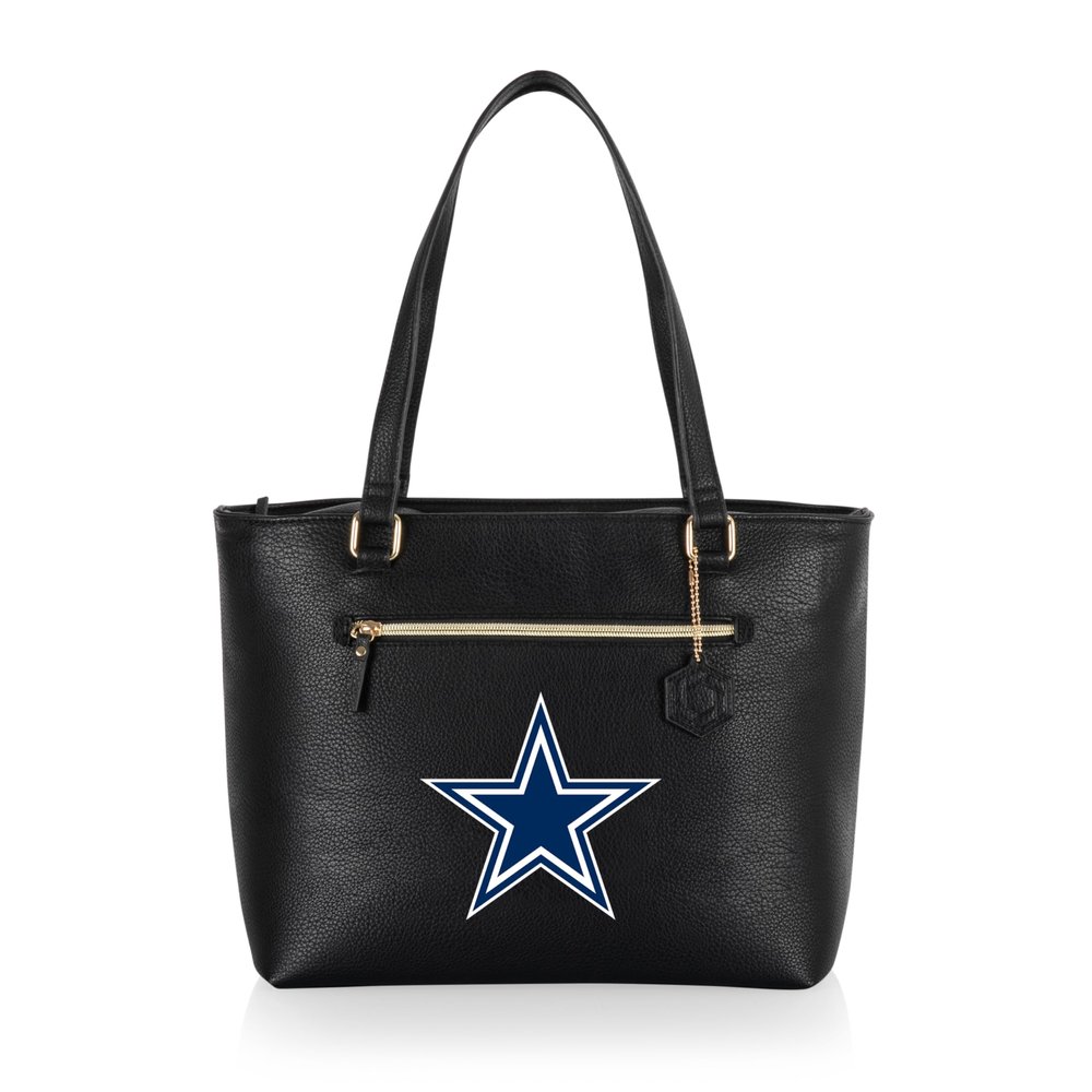 PICNIC TIME NFL Dallas Cowboys Uptown Cooler Tote Bag, Insulated Purse Lunch Bag, Stylish Beach Bag Soft Cooler, (Black)