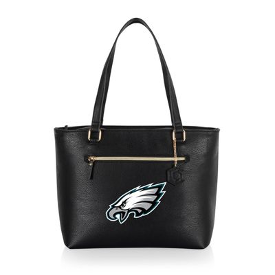 PICNIC TIME NFL Philadelphia Eagles Uptown Cooler Tote Bag, Insulated Purse Lunch Bag, Stylish Beach Bag Soft Cooler, (Black)