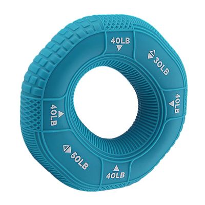 Blue Silicone Finger Exerciser Ring for Grip Training and Stress Relief