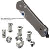 IGRIXLSD 1 Set Custom Titanium Screw Fits for Chris Reeve Large Sebenza 21 Scales Handle DIY Making Accessory(Silver) view 2